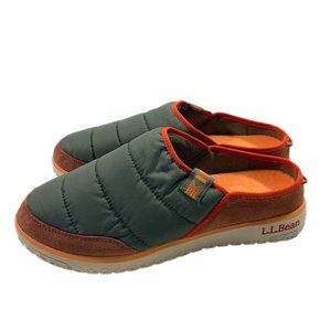 LL Bean Women's Brown Nylon Mountain Classic Quilted Slides Shoes Size 10 M
